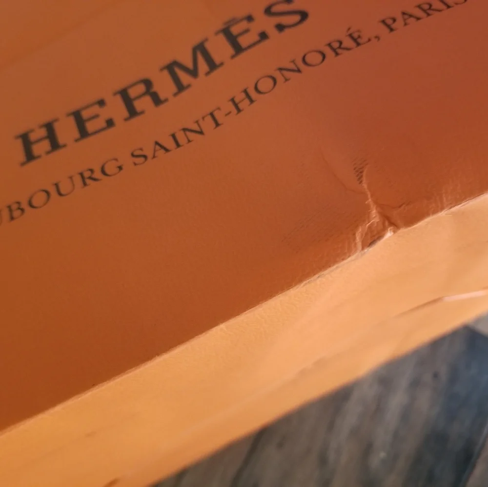 EMPTY SHOPPING BAG Hermes Shopping Bag Orange Tote Extra Large